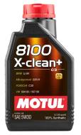 5W-30 1L XCLEAN+ MOTU - OLEJ MOTUL 5W30 1L 8100 X-CLEAN+ / C3 / 504.00 507.00 / 229.