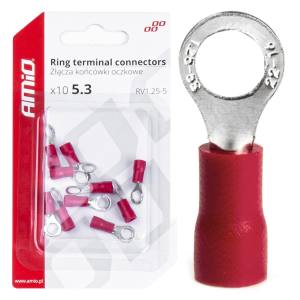 Konektory koncowki zIaczki oczkowe 5.3mm 10szt AMIO-03077
