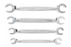 HT1W730 HOGERT - Klucze oczkowe półotwarte płaskie 8-17 mm, ze stali CrV 6140