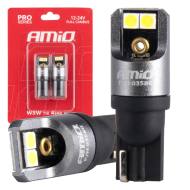03580 AMIO - Żarówki LED FULL CANBUS PRO T10 W5W 4x3030 SMD białe 12V 24V