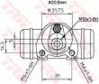 BWF136 TRW - CYLINDEREK HAM. CITROEN LNA,VISA 