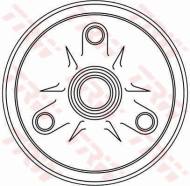 DB4122 TRW - BĘBEN HAM. RENAULT 4 (112_),4 BOX (R21_, R23_)