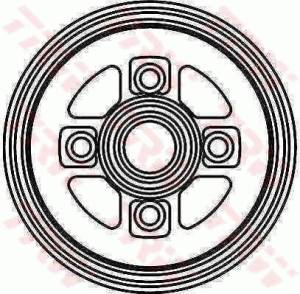 DB4317 TRW - BĘBEN HAM. DAIHATSU CHARADE II (G11, G30),CHARADE III (G100,