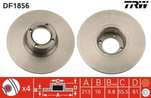 DF1856 TRW - TARCZA HAM. AUSTIN,INNOCENTI,ROVER MINI MK I,MINI,MINI MK I,