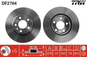 DF2764 TRW - TARCZA HAM. ALFA ROMEO SPIDER (916S_) 