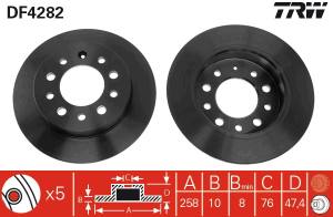 DF4282 TRW - TARCZA HAM. HYUNDAI T. COUPE 01- 