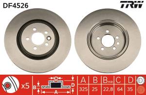 DF4526 TRW - TARCZA HAM. MG MG ZT,MG ZT- ESTATE 