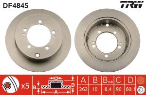 DF4845 TRW - TARCZA HAM. MITSUBISHI T. OUTLANDER/LANCER 03-