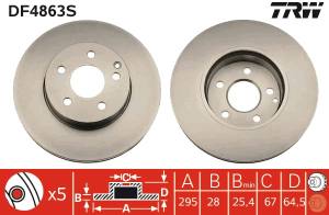 DF4863S TRW - TARCZA HAM. DB P. W204 07- 