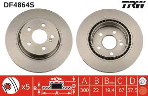 DF4864S TRW - TARCZA HAM. DB T. W204/C204/S204/C207/A207 1,8-5,5 07-
