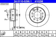 24.0110-0298.1 ATE - TARCZA HAM. HYUNDAI T. COUPE 1,6-2,7 01-09