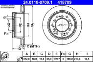 24.0118-0709.1 ATE - TARCZA HAM. TOYOTA T. LAND CRUISER 2,7-4,0 02-