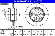 24.0120-0178.1 ATE - TARCZA HAM. BMW T. 7 (E65/E66/E67) 3,0-3,6 01-08
