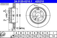 24.0120-0210.1 ATE - TARCZA HAM. LAND ROVER T. DISCOVERY 2,4 D/4,0-4,4 4X4 04-