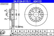 24.0124-0115.1 ATE - TARCZA HAM. OPEL P. ASTRA/CALIBRA/KADETT/VECTRA 84-03