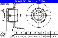 24.0125-0176.1 ATE - TARCZA HAM. LAND ROVER P. DISCOVERY II 2,5TD/4,0 4X4 98-04