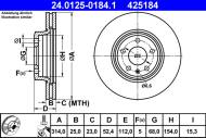 24.0125-0184.1 ATE - TARCZA HAM. AUDI P. A4/A5 07-