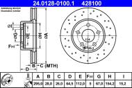 24.0128-0100.1 ATE - TARCZA HAM. DB P. W204/C204/S204 07- 