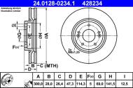24.0128-0234.1 ATE - TARCZA HAM. KIA P. CEE'D/PRO CEE'D/SOUL 1,0-1,6 12-