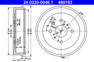 24.0220-0046.1 ATE - BĘBEN HAM. TOYOTA T. AYGO 1,0/1,4HDI 05-