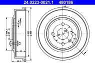 24.0223-0021.1 ATE - BĘBEN HAM. OPEL T. ASTRA/COMBO 1,3-1,7 CDTI 99-