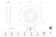 0986478970 BOSCH - TARCZA HAM. OPEL/RENAULT T. MA