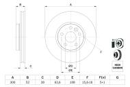 0986479261 BOSCH - TARCZA HAM. FORD P. MONDEO 07- 