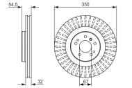 0986479329 BOSCH - TARCZA HAM. PRZEDNIA 320CDI/420CDI 