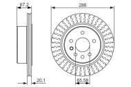 0986479394 BOSCH - TARCZA HAM. PRZEDNIA 286X20 