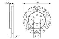 0986479594 BOSCH - TARCZA HAM. HONDA P. JAZZ 02-