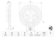 0986479768 BOSCH - TARCZA HAM. TOYOTA P. RAV4 06-/12-/AURIS HYBRID 10-/CAMRY 06