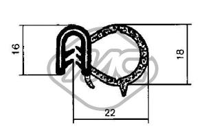 MC00602 METALCAUCHO - UNIWERSALNA USZCZELKA DRZWI 50m cena za 1metr