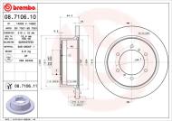 08.7106.11 BREMBO - TARCZA HAM. TYLNA UV MITSUBISHI PAJERO 91-99 TYŁ