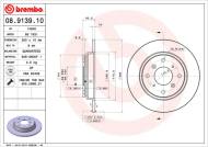 08.9139.10 BREMBO - TARCZA HAM. TYLNA HONDA PRELUDE 91-96 TYŁ