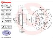 08.9769.1X BREMBO - TARCZA HAM. TYLNA XTRA REAR AUDI