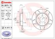 08.9975.76 BREMBO - TARCZA HAM. TYLNA MAX REAR  MAZDA 