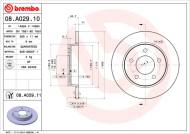 08.A029.11 BREMBO - TARCZA HAM. TYLNA UV REAR  MAZDA/MAZDA (CHANGAN)