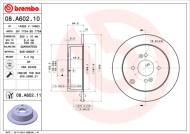 08.A602.11 BREMBO - TARCZA HAM. TYLNA UV REAR  HYUNDAI/HYUNDAI (BEIJING)/KIA/KIA