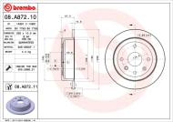 08.A872.11 BREMBO - TARCZA HAM. TYLNA UV REAR BAOJUN (SGMW)/BUICK (SGM)/CHEVROL