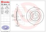 08.B044.10 BREMBO - TARCZA HAM. TYLNA TOYOTA YARIS 06- TYŁ