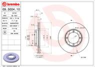 09.5004.10 BREMBO - TARCZA HAM. PRZEDNIA HYUNDAI ACCENT 94-99