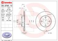 09.6765.10 BREMBO - TARCZA HAM. PRZEDNIA TOYOTA PASEO 95-98 