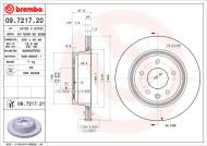 09.7217.21 BREMBO - TARCZA HAM. TYLNA UV JAGUAR XJ6 89-03 TYŁ