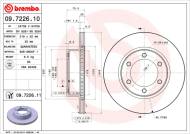 09.7226.11 BREMBO - TARCZA HAM. PRZEDNIA UV 