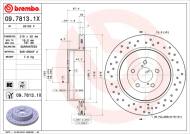 09.7813.1X BREMBO - TARCZA HAM. TYLNA XTRA REAR  SUBARU 