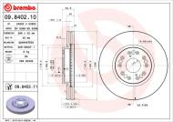 09.8402.11 BREMBO - TARCZA HAM. PRZEDNIA UV FRONT  HONGQI/LEXUS