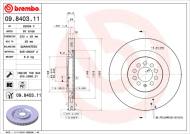 09.8403.11 BREMBO - TARCZA HAM. PRZEDNIA UV SEAT LEON (1M1),TOLEDO II (1M2)