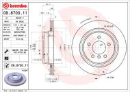 09.8700.11 BREMBO - TARCZA HAM. TYLNA Right UV REAR  BMW/WIESMANN