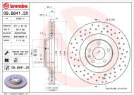 09.8841.3X BREMBO - TARCZA HAM. PRZEDNIA XTRA FRONT  AUDI/AUDI (FAW)