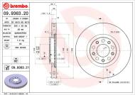 09.9363.21 BREMBO - TARCZA HAM. PRZEDNIA UV ALFA ROMEO 159 05- WEN